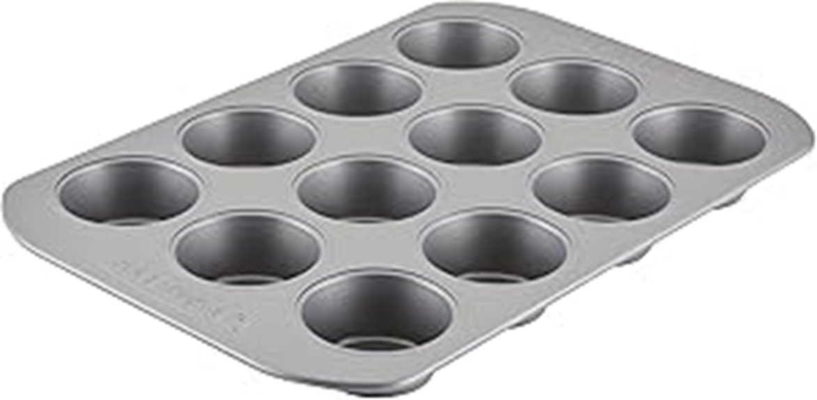 gray 12 cup muffin pan