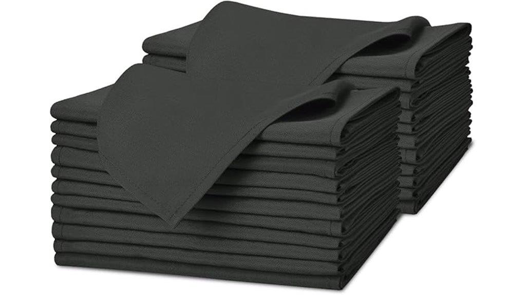 grey linen napkin set
