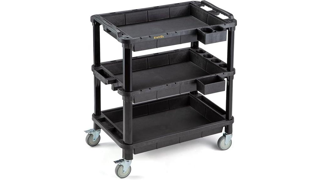 heavy duty 3 shelf cart