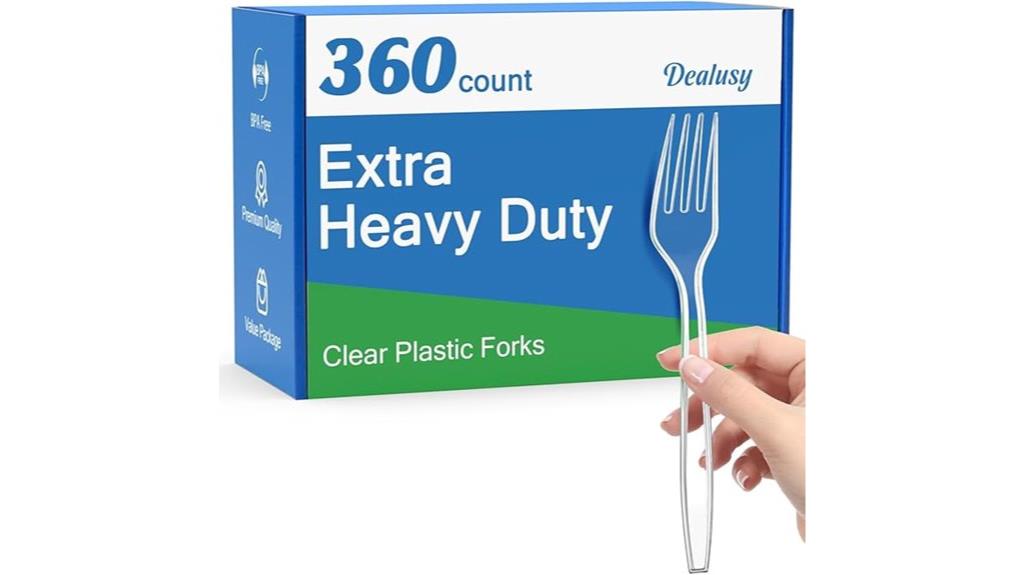heavy duty clear plastic forks