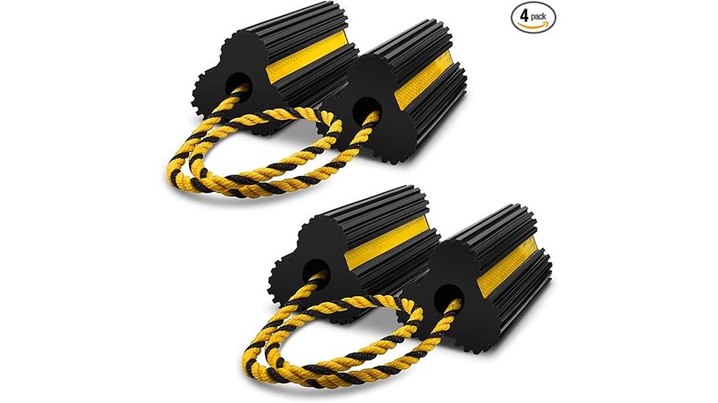heavy duty rubber chock set