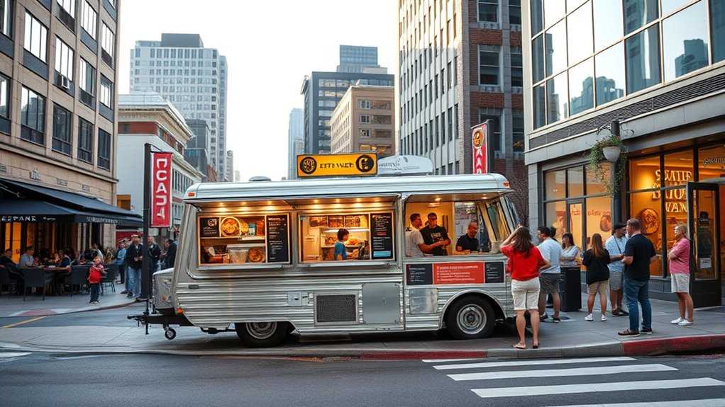 high foot traffic food truck locations