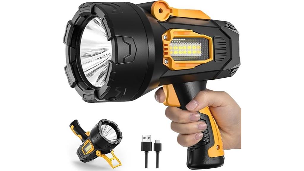 high lumen rechargeable spotlight