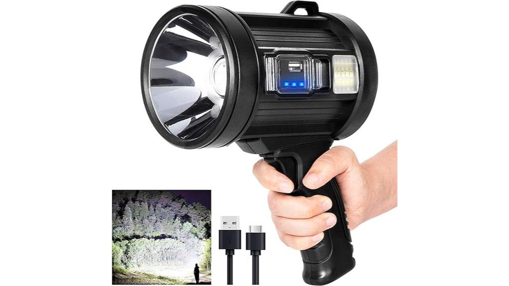 high lumens rechargeable spotlight
