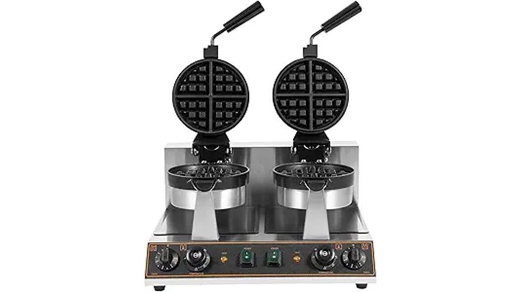 high power double waffle maker