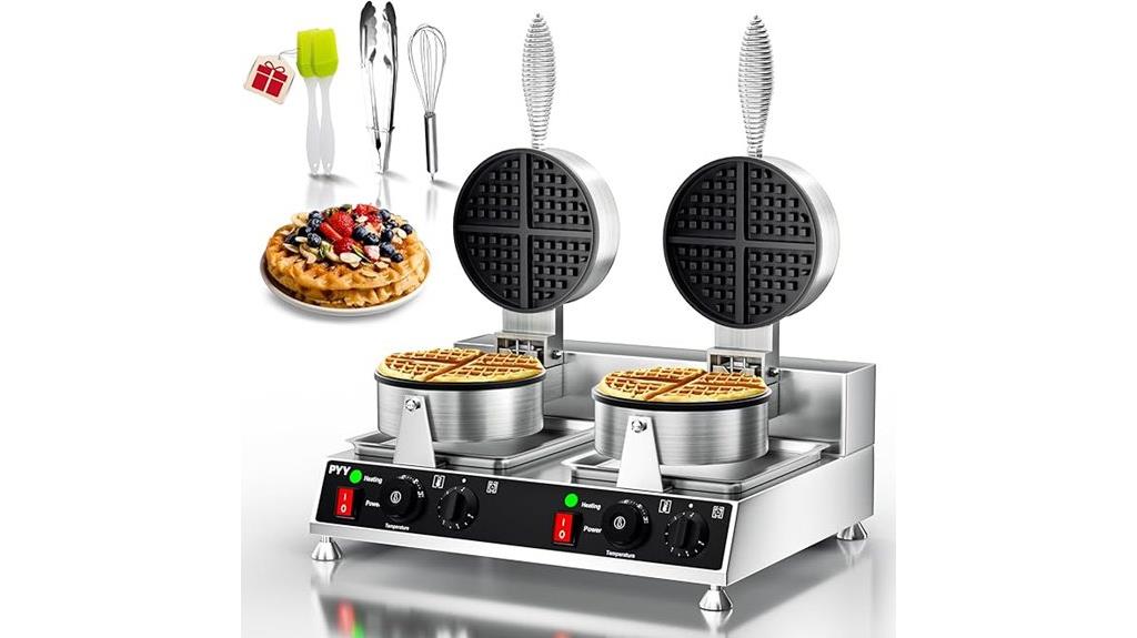 high power stainless waffle maker
