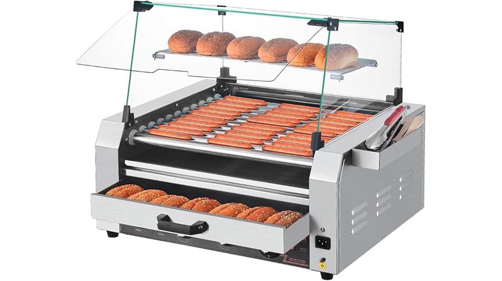 hot dog roller with warmer