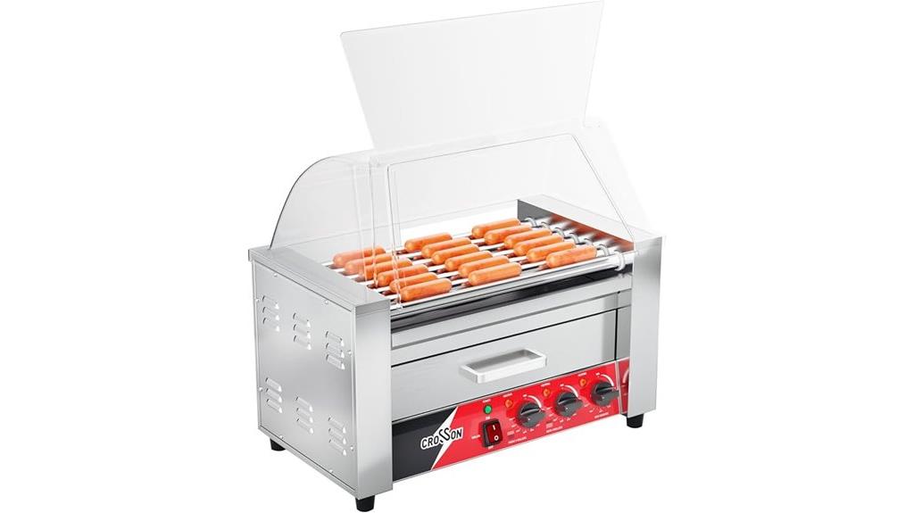 hot dog roller with warmer