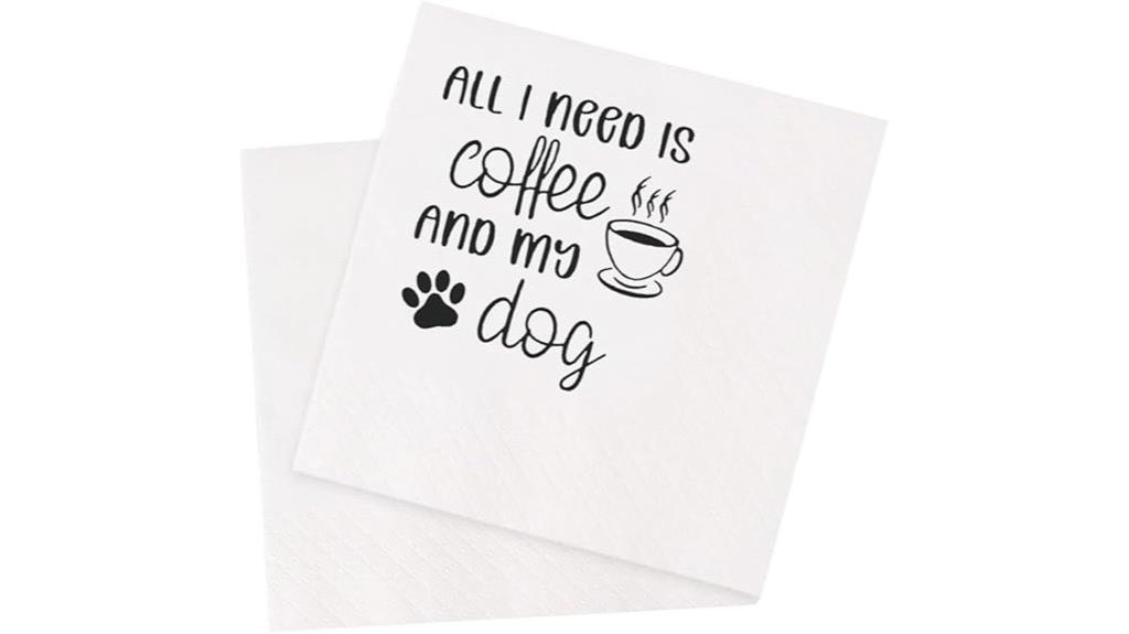 humorous dog napkins pack