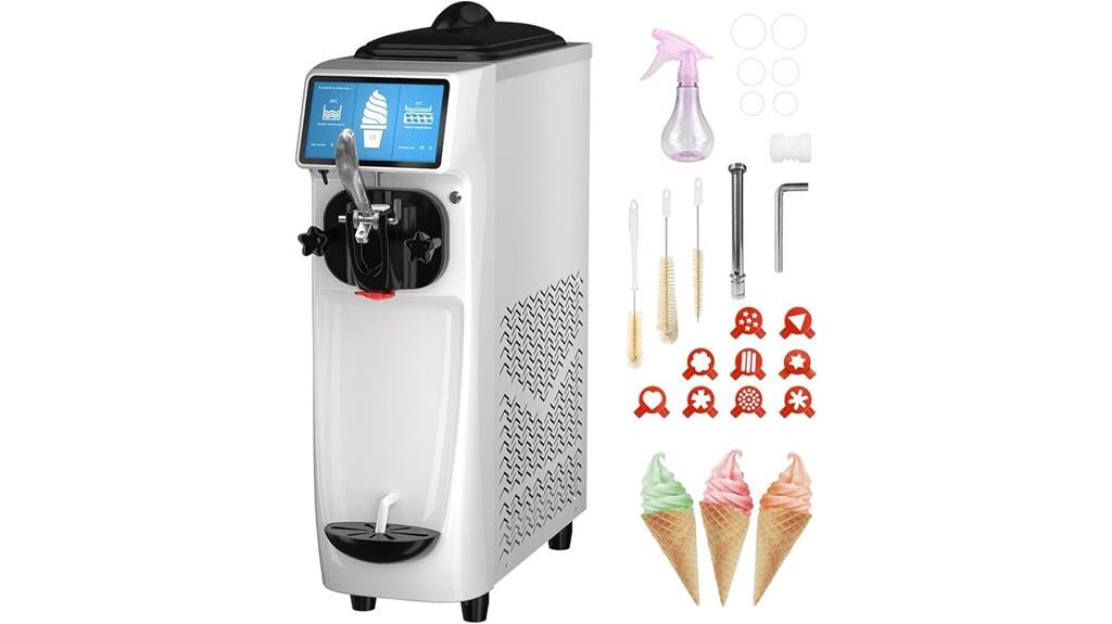 ice cream machine capacity