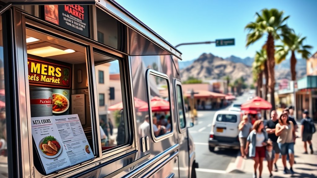 identify approved food truck locations