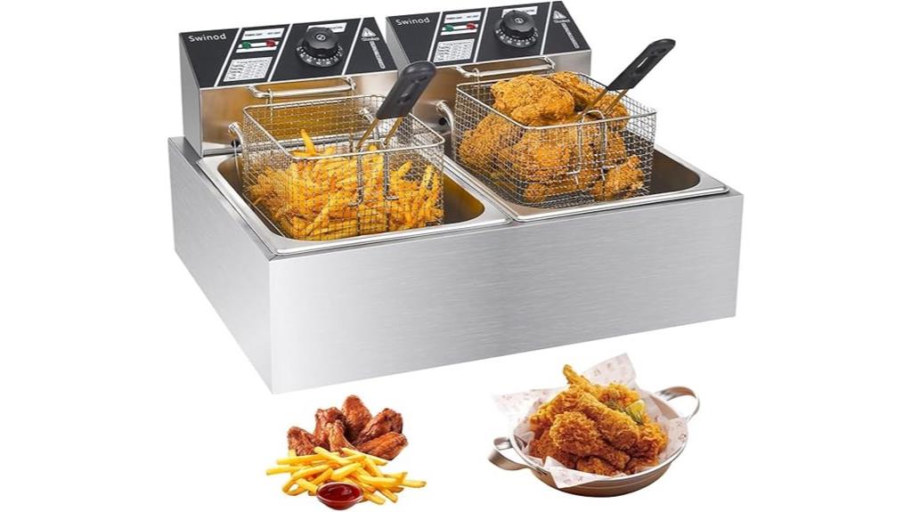 industrial fryer with baskets