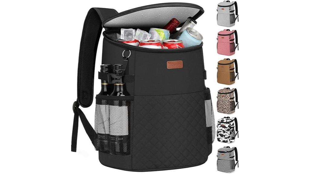 insulated cooler backpack capacity