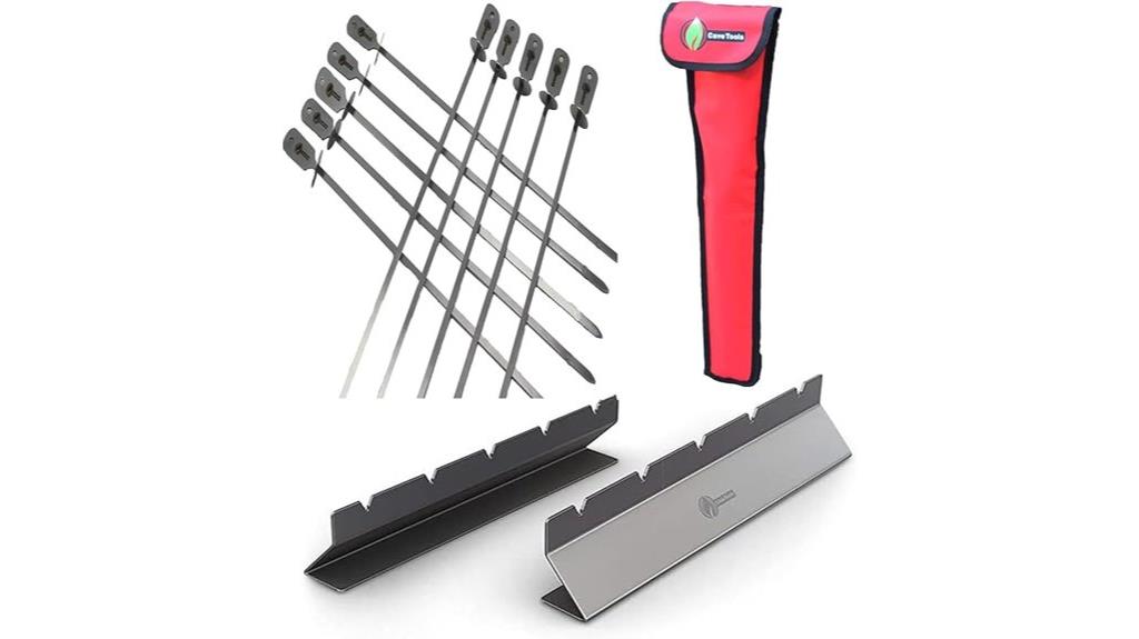 kebab rack with skewers