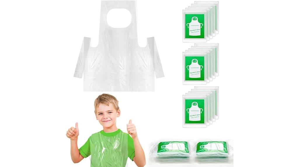kids disposable apron set
