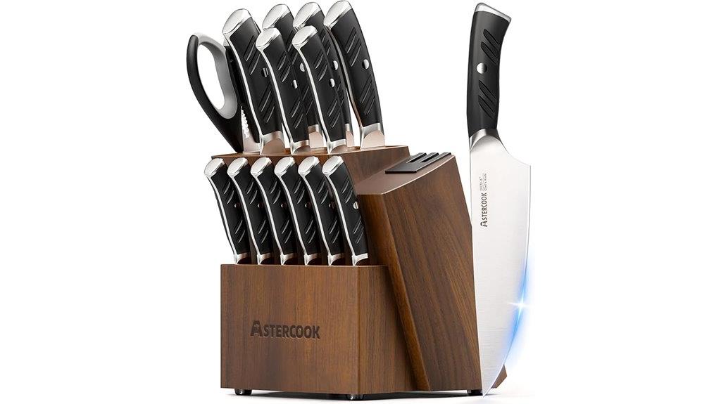 knife set with block