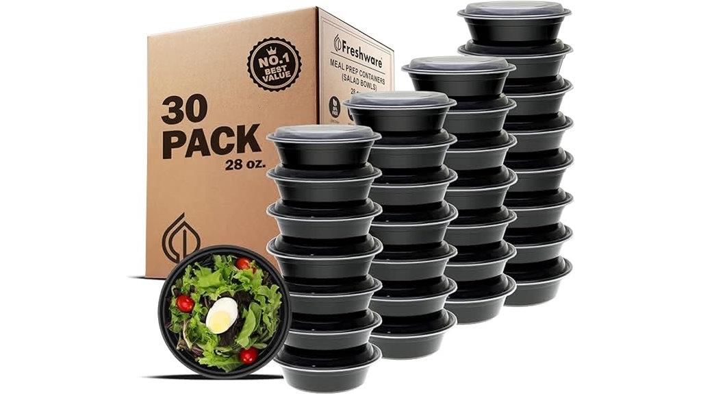 large 30 pack meal containers