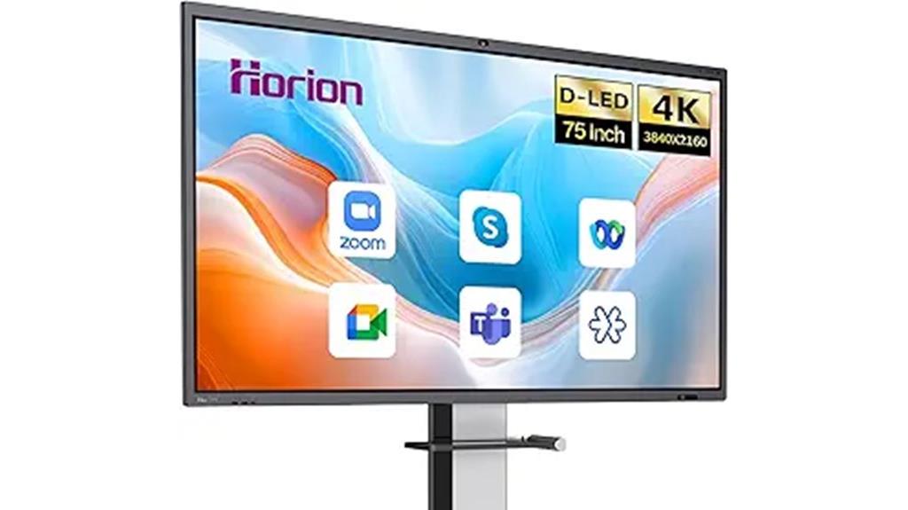 large 75 inch 4k smartboard