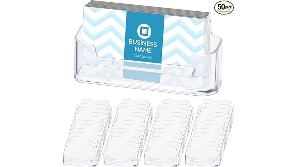 large acrylic business card holder