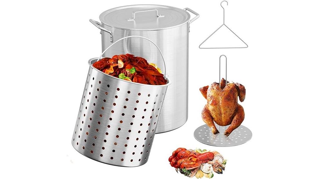 large aluminum cooking pot