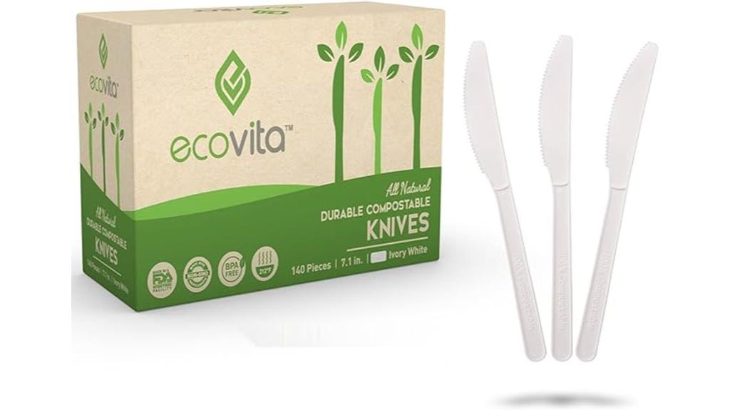 large compostable disposable knives