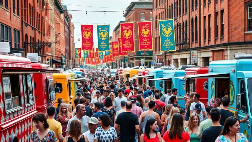 large diverse food festivals