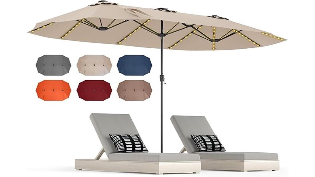 large double sided patio umbrella