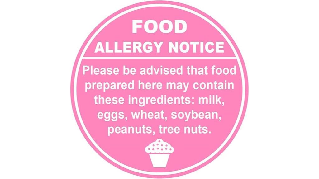 large pack allergy stickers