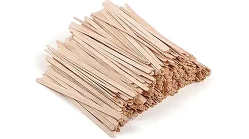 large pack of wooden stirrers