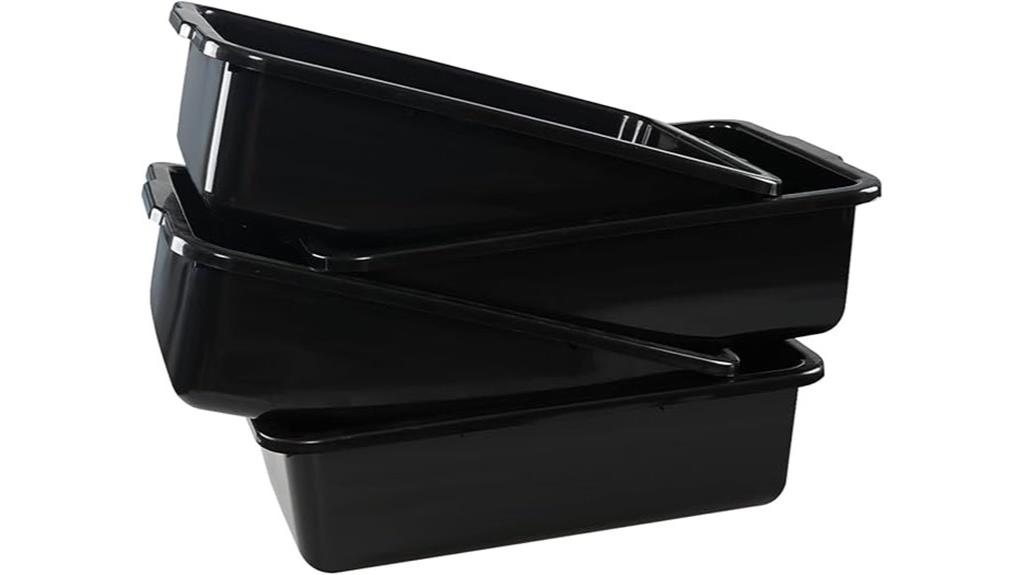 large plastic bus tubs