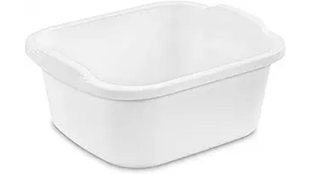 large plastic wash tub