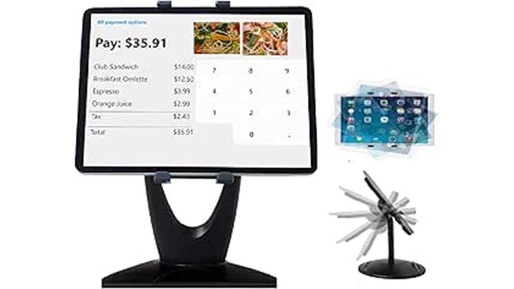 large rotating tablet stand