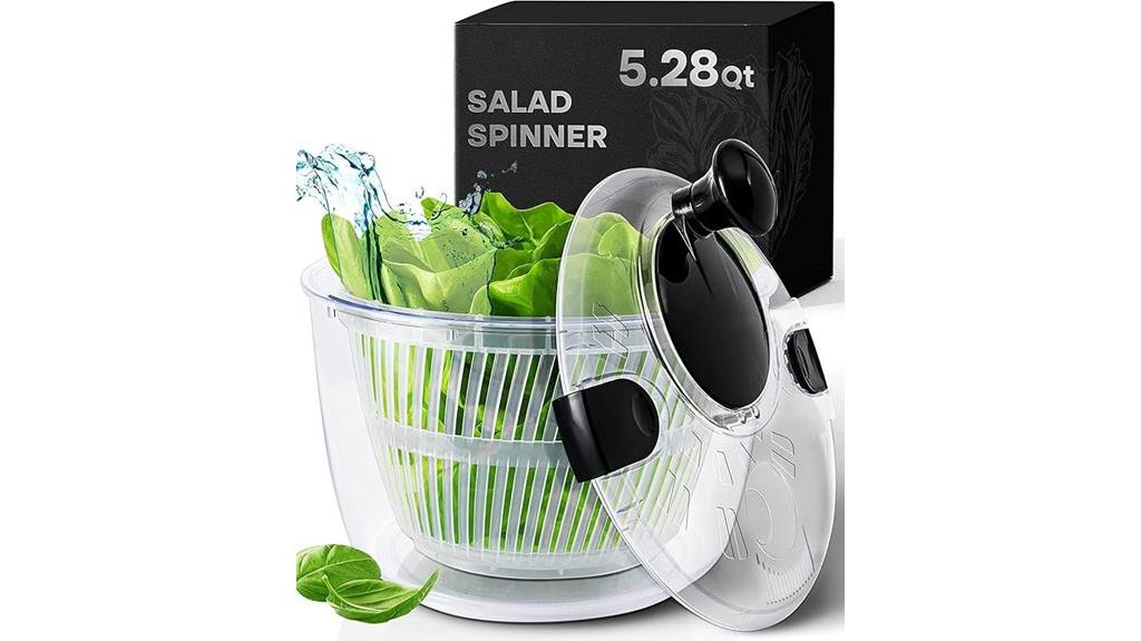 large salad spinner with drain