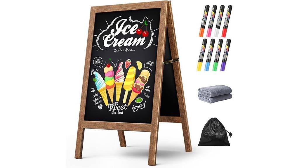 large sidewalk chalkboard sign