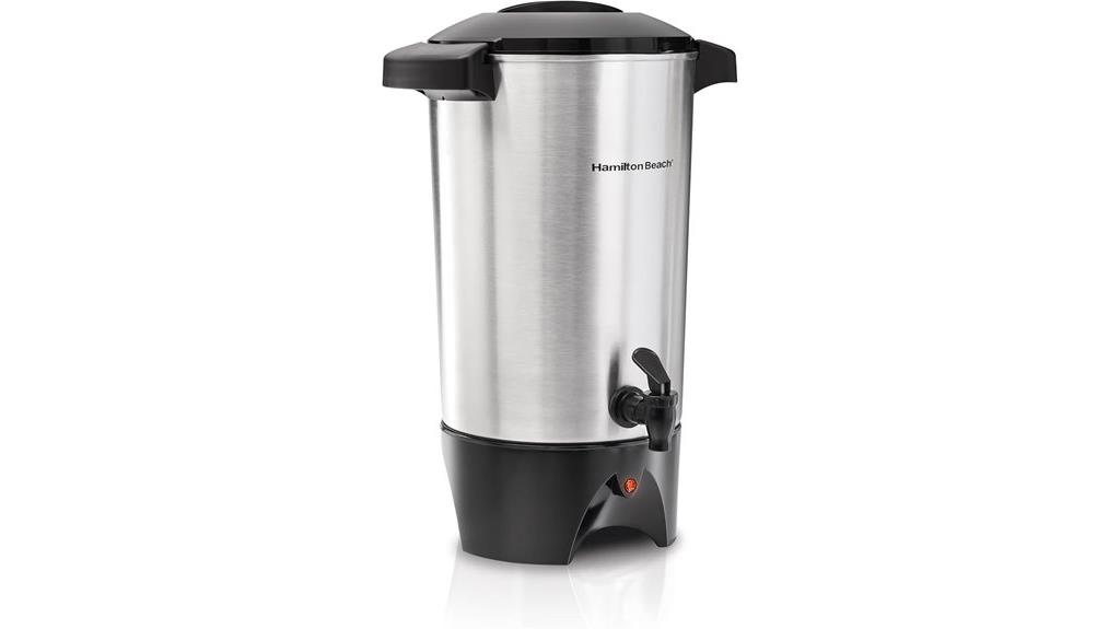large silver coffee urn