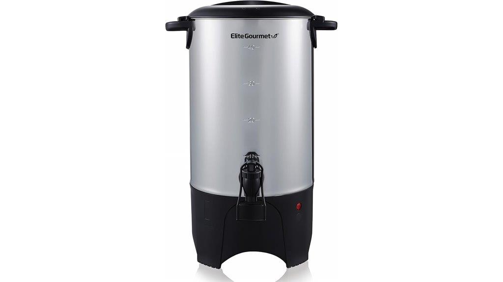 large stainless coffee urn