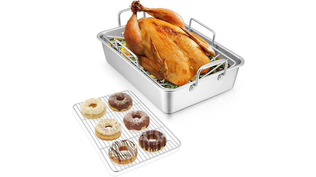 large stainless roasting pan