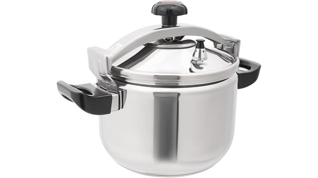 large stainless steel cooker