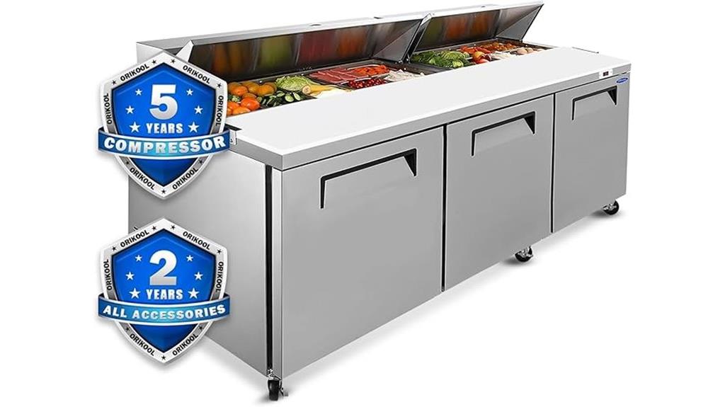 large stainless steel refrigerator