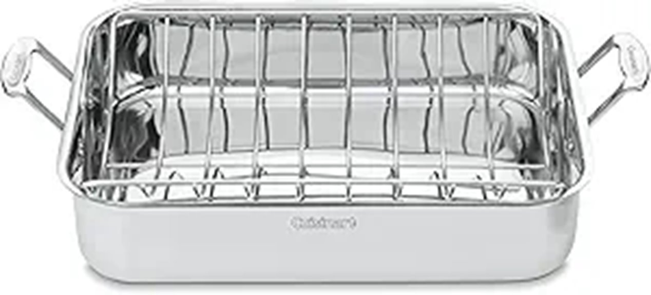 large stainless steel roaster