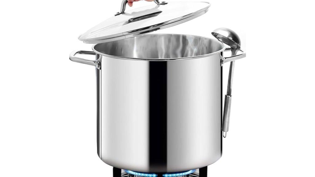 large stainless steel stock pot