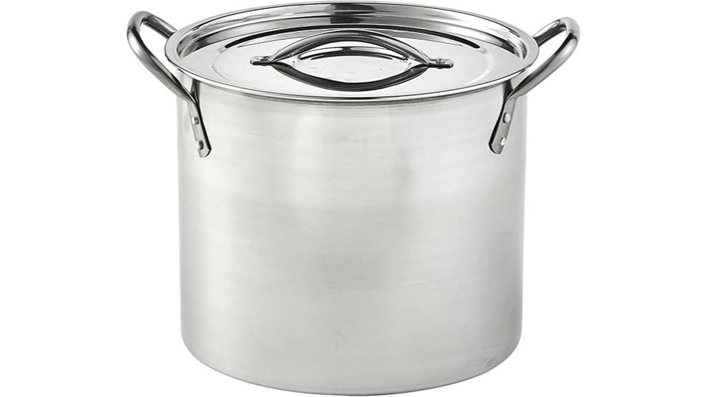 large stainless steel stockpot