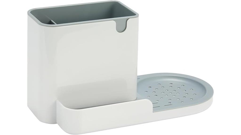 large white sink organizer