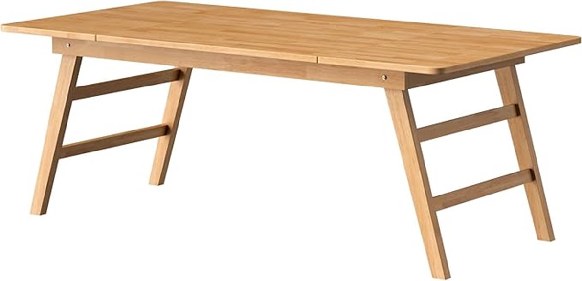 large wooden foldable table