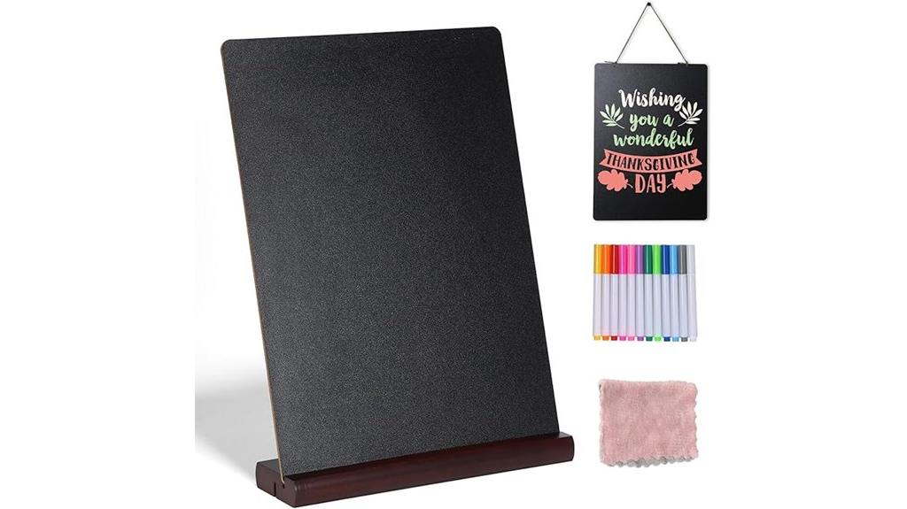 large wooden frame chalkboard