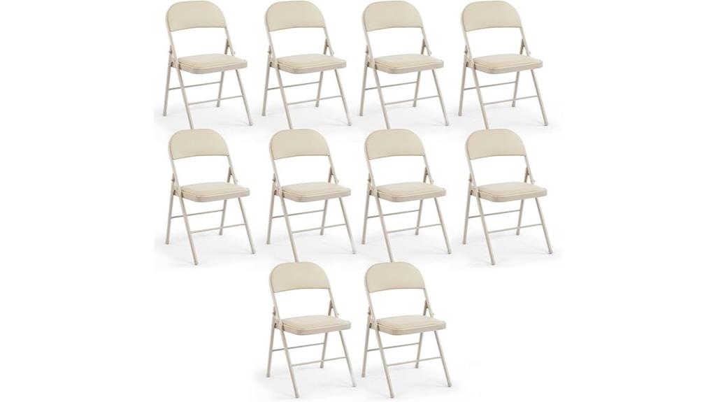 leather padded folding chairs