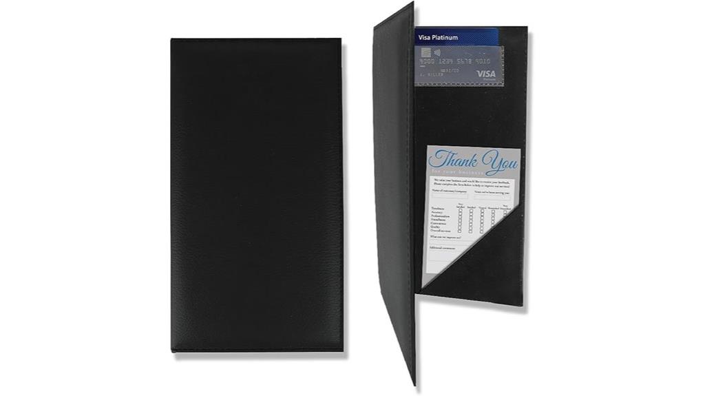 leatherette restaurant check presenters