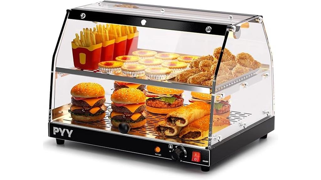 led lit food warmer