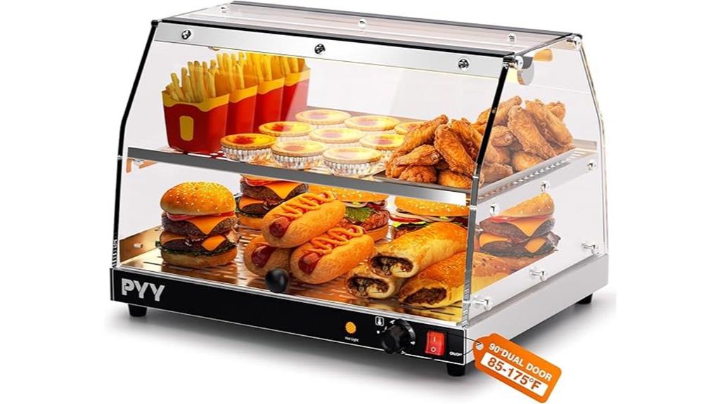 led lit food warmer