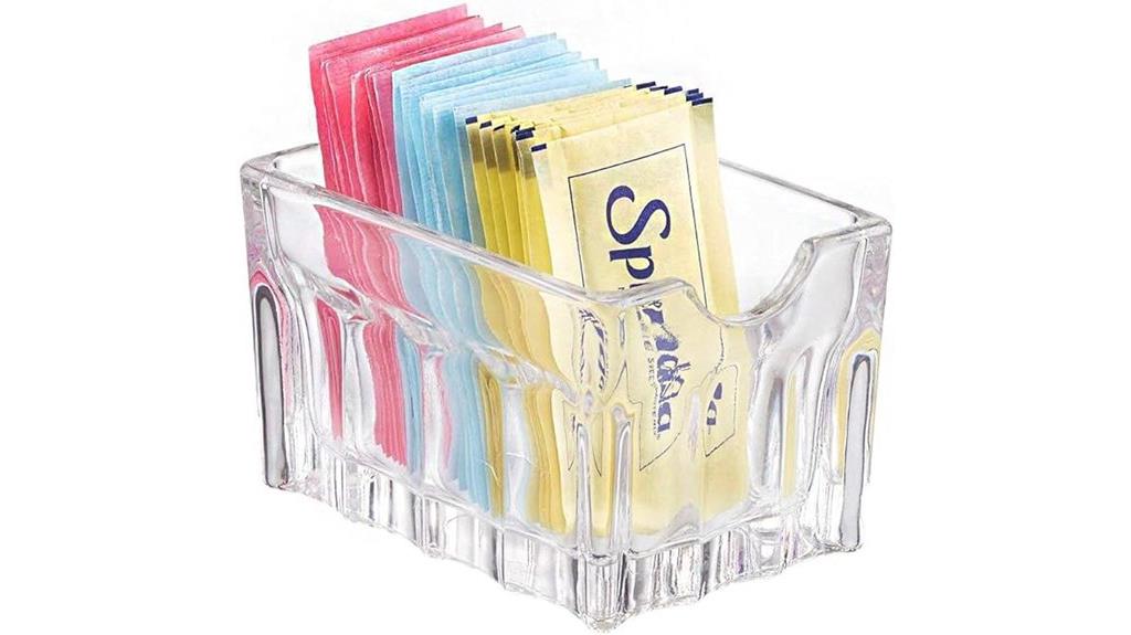 libbey glass sugar packet holder